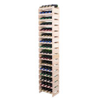 WEINREGAL VINOTECA FLEX PRO HxBxT 219x46x28cm 64 Flaschen auf 16 Ebenen Natur unbehandelt - Naturfarben, Holz (46/219/28cm) - PROREGAL