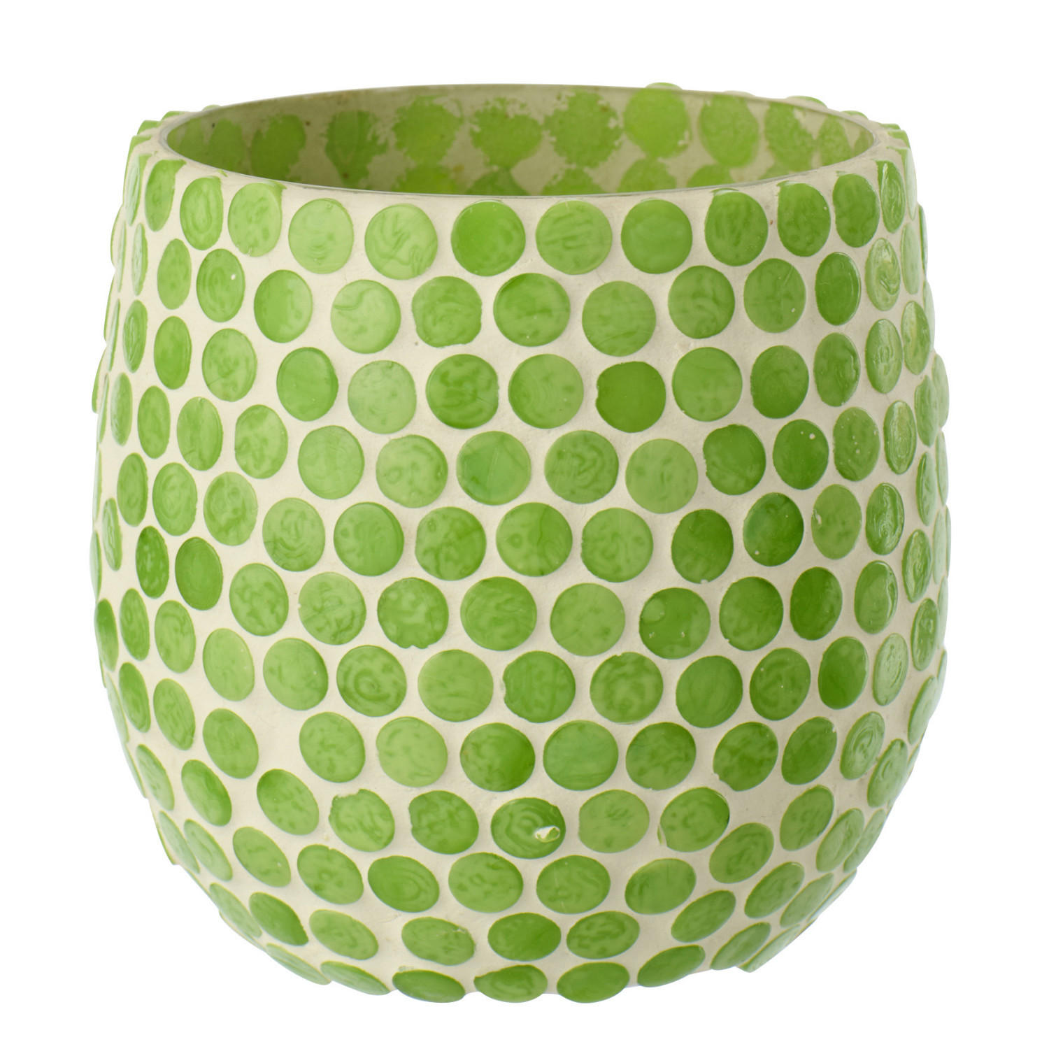 KERZENSTÄNDER MOSAIK Grün - Grün, Glas (9.5/9cm) - J-Line