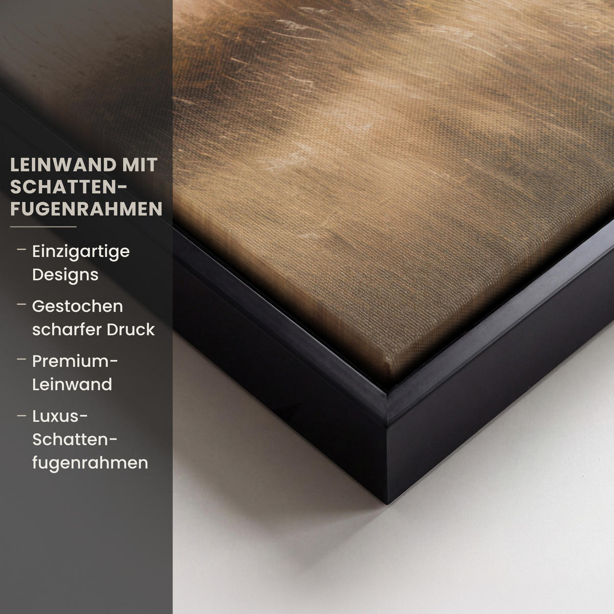 LEINWAND Bilder mit Rahmen - Gras - Morgennebel - Kreuz - Christentum - 80x60 - Beige, Textil (80/60cm) - MuchoWow