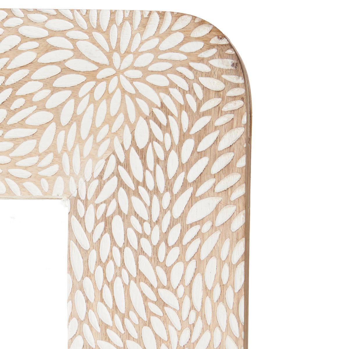 WANDSPIEGEL Mangoholz Lines&Curves 60/90 cm - Weiß, Holz (90/2/60cm) - Giftdecor