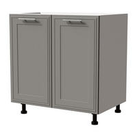 UNTERSCHRANK Salo D11/80 Weiß / Dust Grey Matt 80 / 50 / 82cm - Weiß/Grau, Holz/Holzwerkstoff (80/82/50cm) - Feldmann-Wohnen