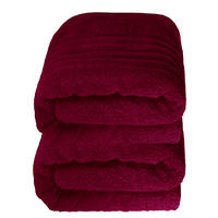 SAUNATUCH 80x200 cm 2er Set London Kirschrot - Kirschrot, Textil (80/200cm) - Lashuma