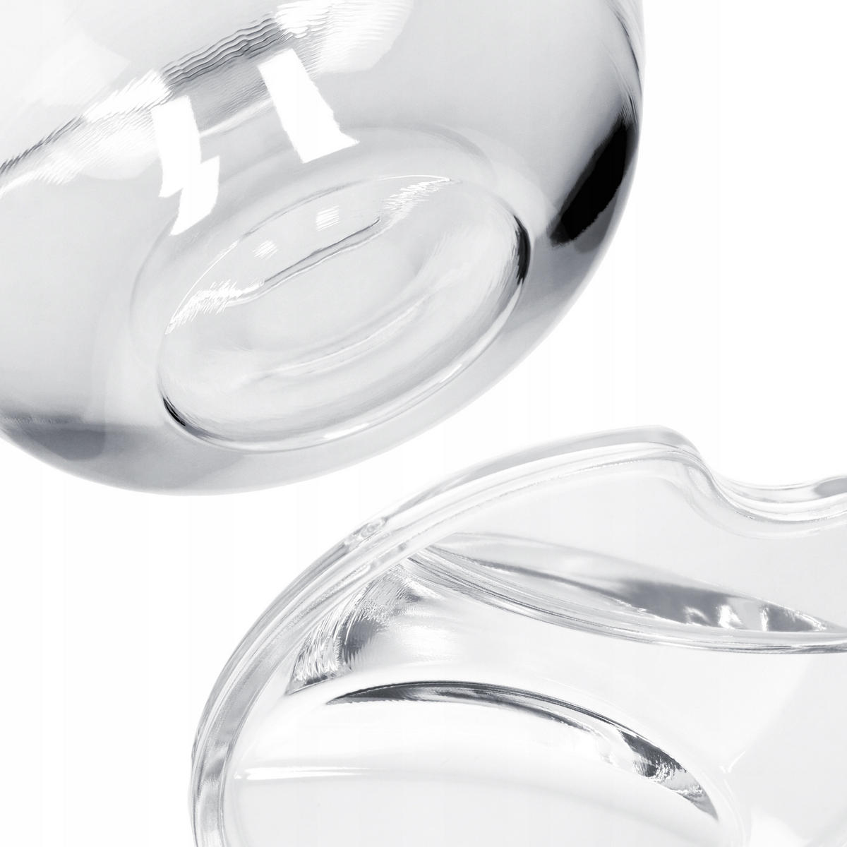 ZUCKERDOSE aus Glas mit Deckel 12x9 cm - Transparent, Glas (12/12cm) - KADAX
