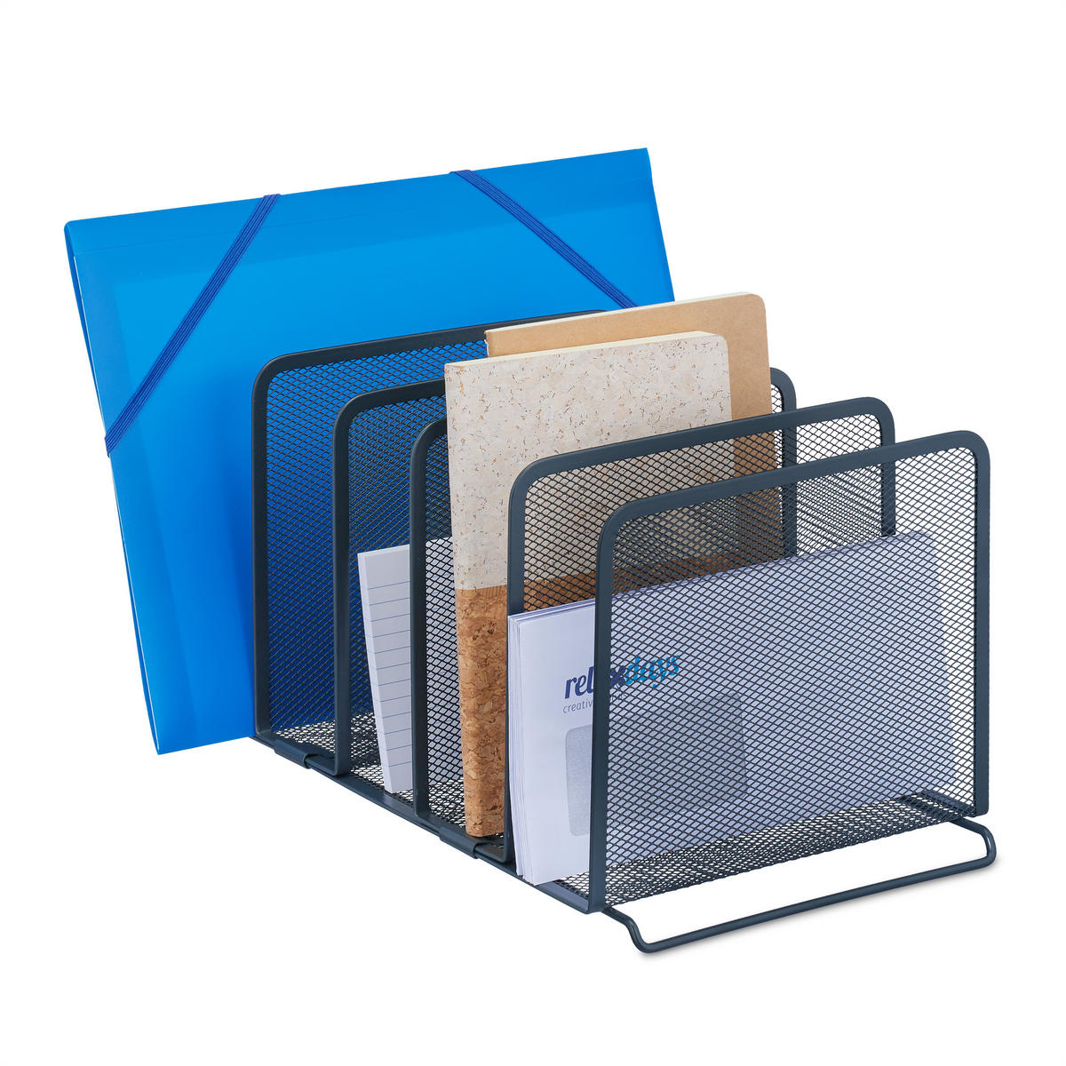 DOKUMENTENHALTER - Anthrazit, Metall (37.5/20.5/19cm) - Relaxdays