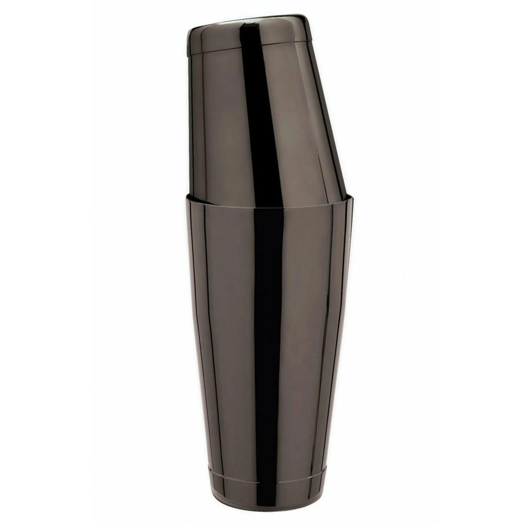 COCKTAILSHAKER, Edelstahl, Gunmetal Schwarz, 28oz/18oz - Schwarz, Metall (9.5/25.7/9.5cm) - ich-zapfe