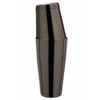 COCKTAILSHAKER, Edelstahl, Gunmetal Schwarz, 28oz/18oz - Schwarz, Metall (9.5/25.7/9.5cm) - ich-zapfe
