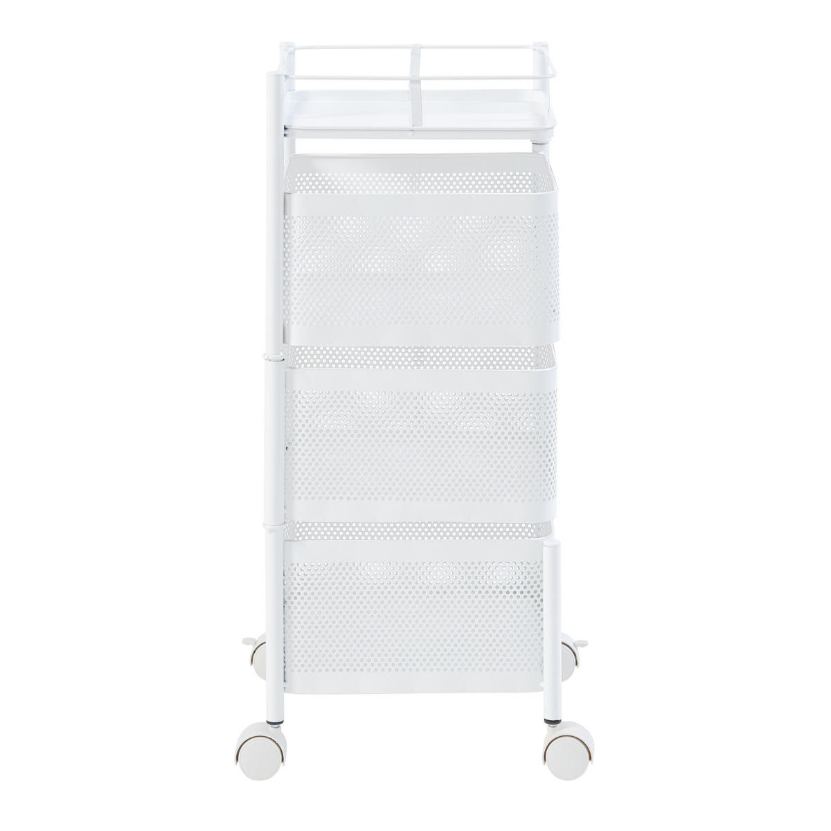 ROLLWAGEN Sunndal - Weiß, Metall (27/64.5/27cm) - [en.casa]