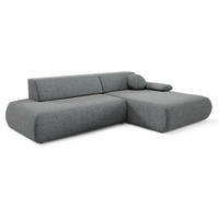 ECKSOFA Dunkelgrau PENTI Ausziehbar Mit Bettkasten Rechts - Dunkelgrau/Grau, Textil (173.5/286cm) - Sepro Meble