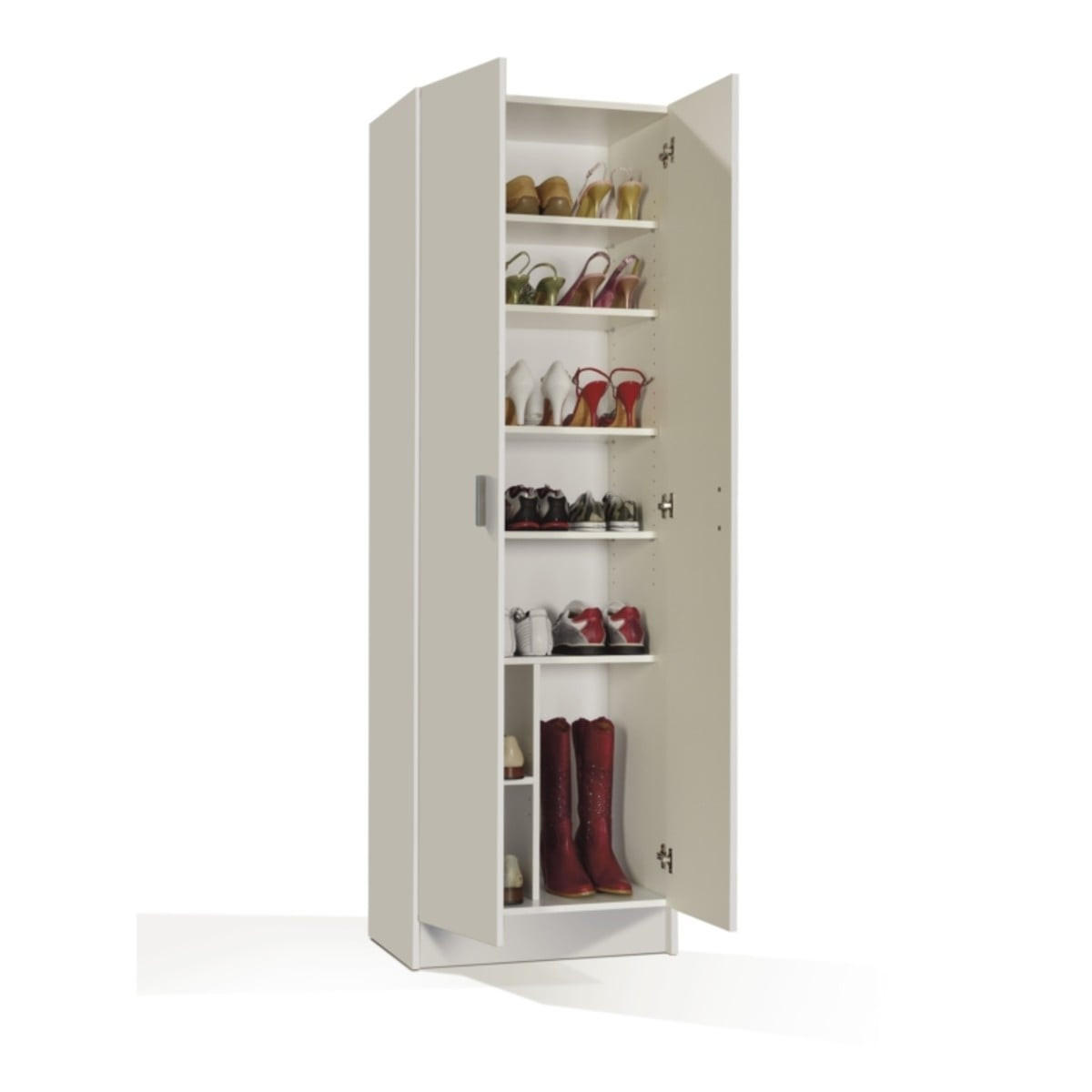 SCHRANK 2-türig, weiß 58,5/181/37 cm - Weiß, Holzwerkstoff (37/180/11.5cm) - Calicosy