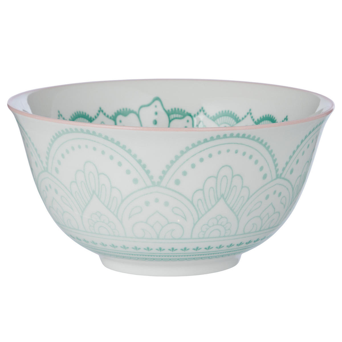 SCHALEN 6er-Set Ornaments 520 ml - Grün, Keramik (14/14/7cm) - Butlers