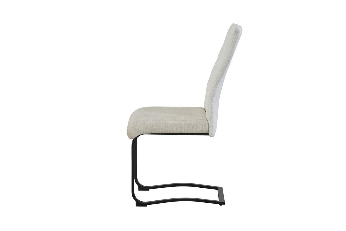 SCHWINGER-STUHL 2er Set Stockholm Stühle in Creme - gemütliches Design - B/H/T: 43x98x59 cm - Creme, Textil (59/98/43cm)