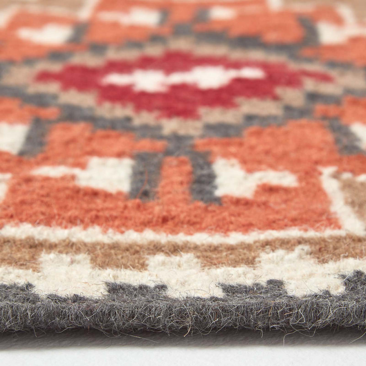 KELIM-TEPPICHLÄUFER Jaipur handgewebt 66/200 cm - Multicolor, Textil (66/200cm) - Homescapes