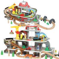HOLZEISENBAHN-SET Buchenholz MDF Naturholz - Multicolor, Holz (40.5/41/99cm) - AIYAPLAY