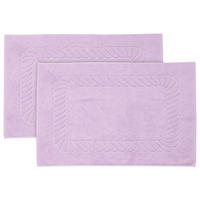 BADEMATTE, 2er-Set, 50x70 cm, 100% Baumwolle, Lila - Flieder, Textil (50/70cm) - Zollner