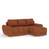 ECKSOFA MIT SCHLAFFUNKTION Peebles Kupferfarbe Webstoff - Chromfarben/Kupferfarben, Holz/Holzwerkstoff (256/175cm) - Maison de Reve