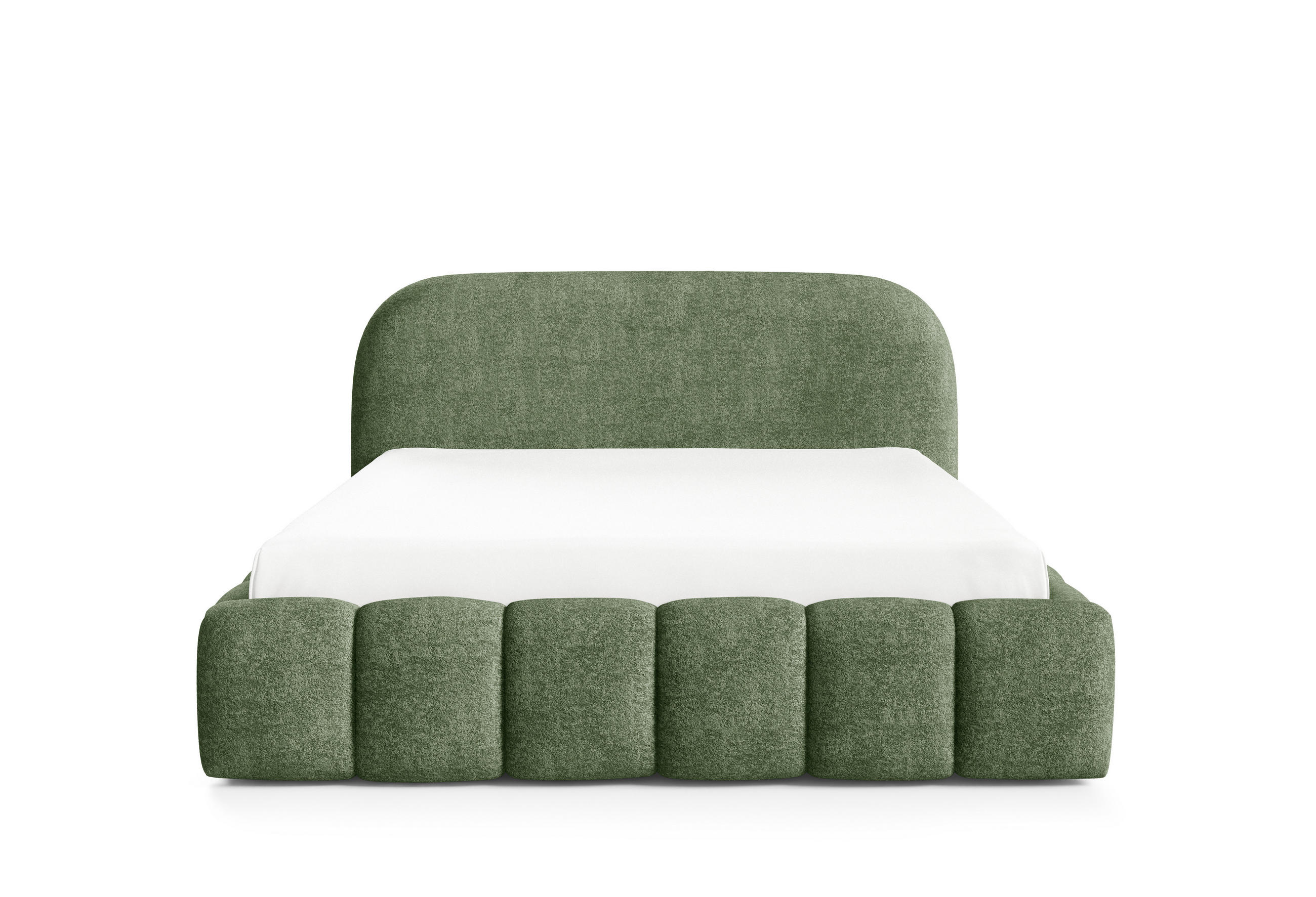 POLSTERBETT BELLURE mit Bettkasten 180x200,Doppelbett mit Stauraum,Lattenrost,Boxspringbett-Optik,ohne Matratze-Grün - Grün, Holz (180/200cm) - Furnistar