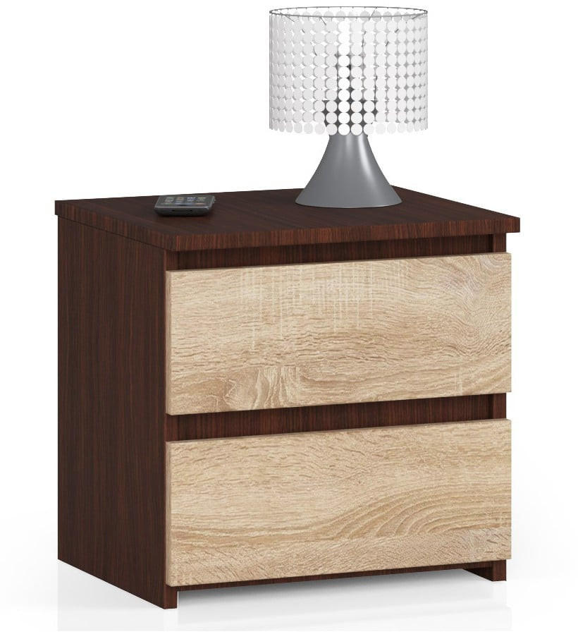 RAUMHIRSCH FURNITURE NOČNÍ STOLEK Tmavě hnědý, dub Sonoma 40/40/35