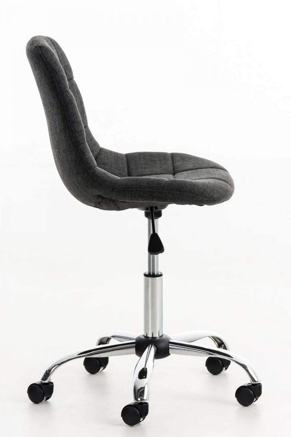 DREHSTUHL Stoff dunkelgrau - Chromfarben/Dunkelgrau, Textil/Metall (55/79/55cm) - CLP