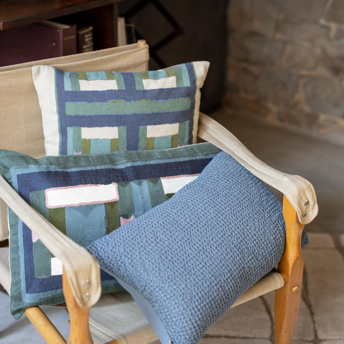 RECYCELTES KISSEN Maia bleigrau 30 x 50 cm - Grau, Textil (30/50cm) - Vivaraise