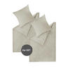 RENFORCE BETTWÄSCHE HARP 2er Set - Grau, Textil (135/200cm) - Esprit