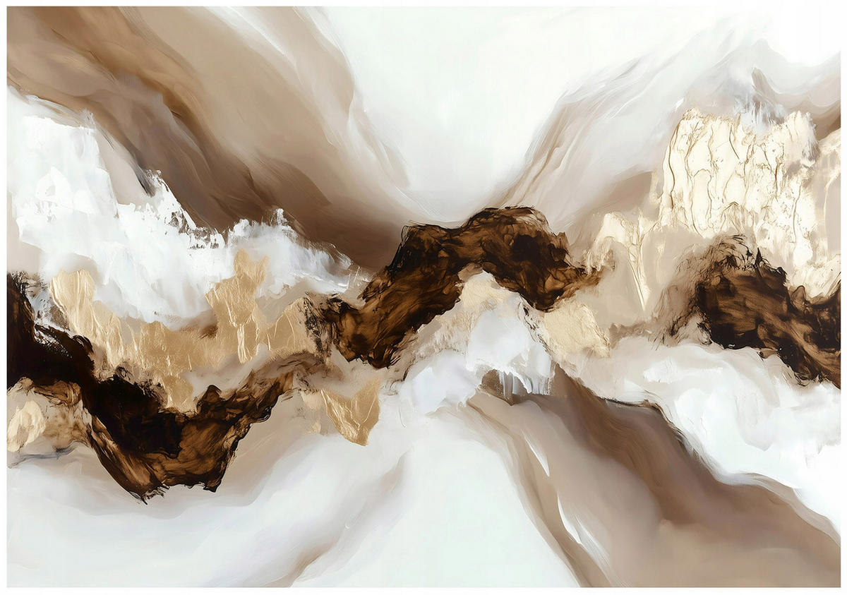 FOTOTAPETE Marmor Abstrakt Braun 416x254 cm - Multicolor, Textil (416/254cm) - Wallarena