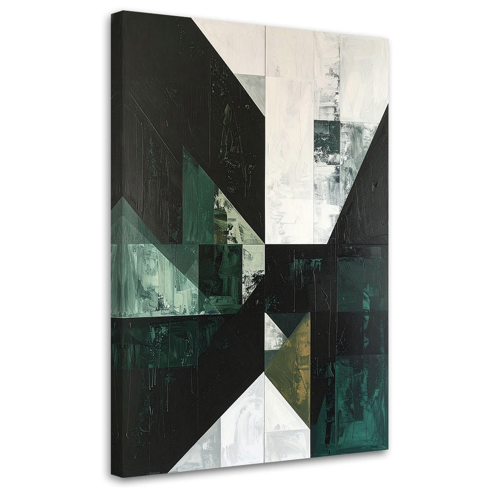 LEINWANDBILD 3D und geometrisch 70x100cm - Grün, Textil (70/100cm) - Feeby