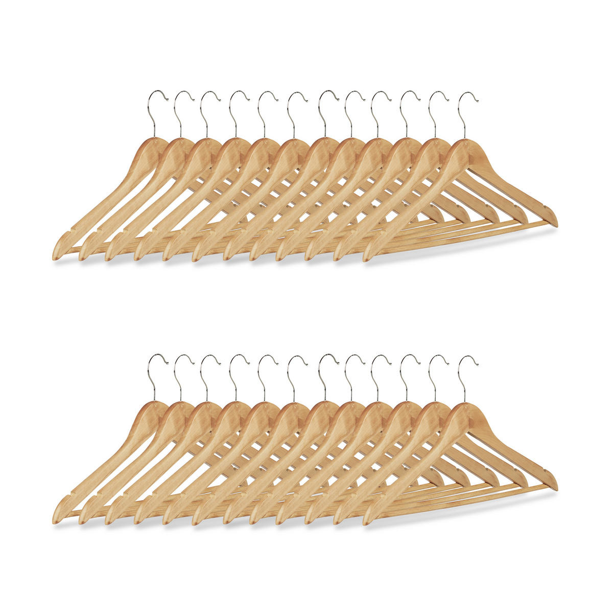 SÚPRAVA vešiakov - svetlohnedá, kov/drevo (44.5/22.5/1.3cm) - Relaxdays