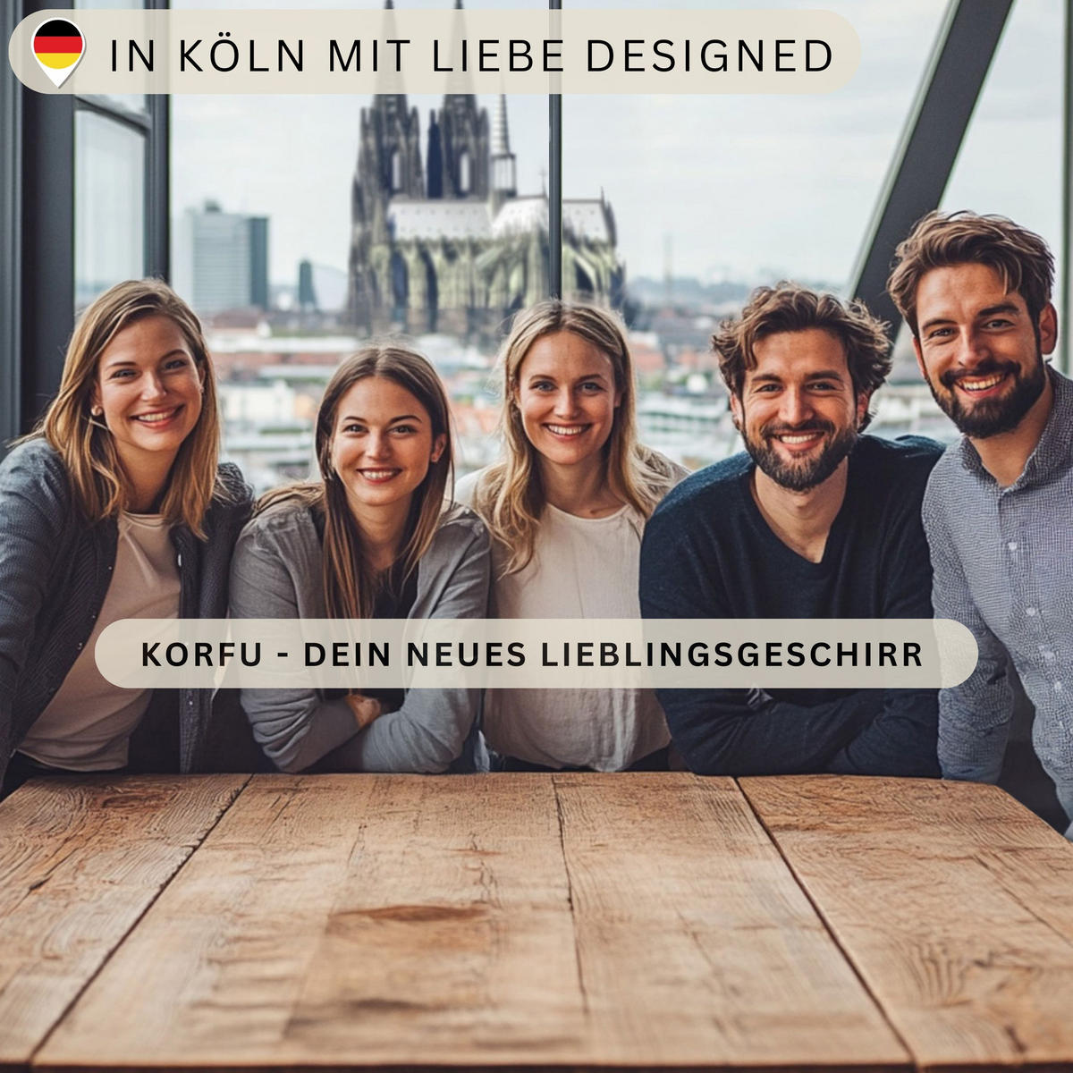 KOMBISERVICE KORFU - 16 teilig aus Steingut - Creme, Stein (27/27/27cm) - Sänger