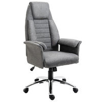 DREHSTUHL, Stoff+Metall, Grau - Grau, Metall (69/126/68cm) - HOMCOM
