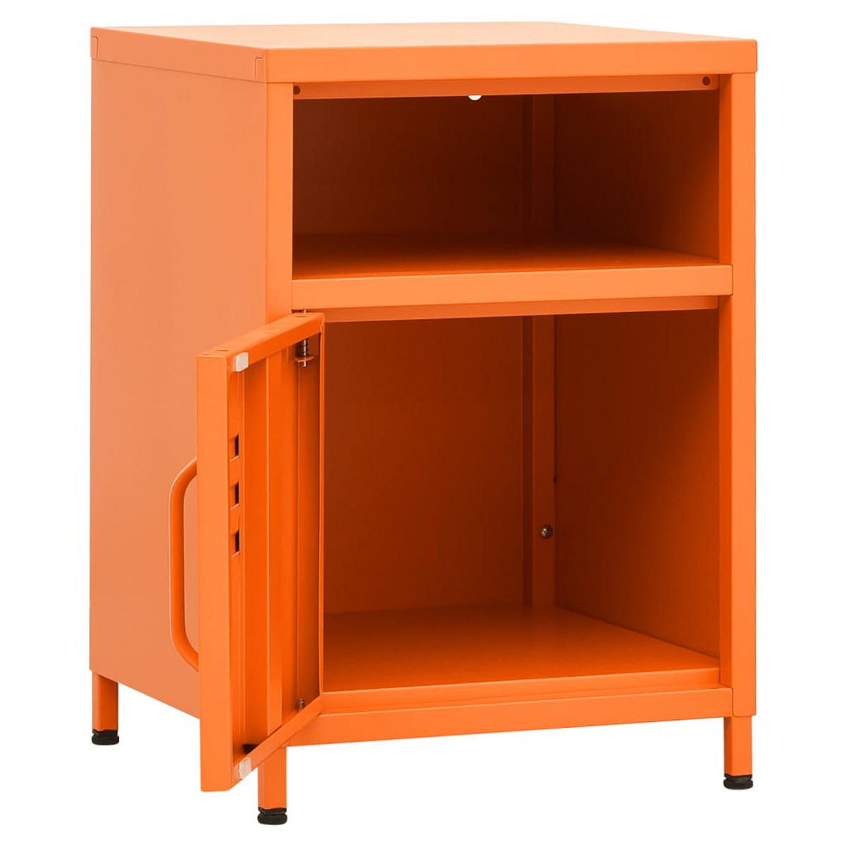 NACHTTISCH ORANGE 35X35X51 CM STAHL - Orange, Metall (35/51/35cm) - vidaXL