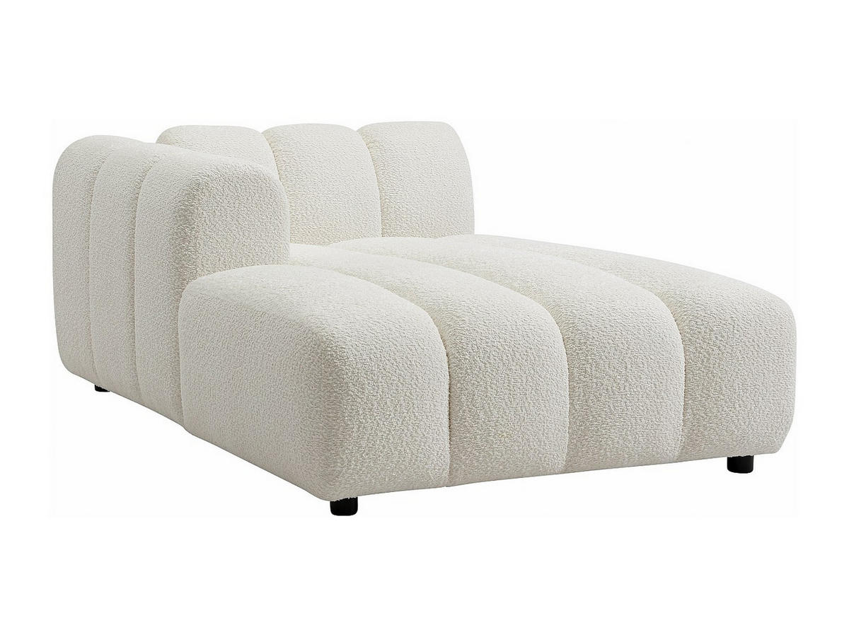 RECAMIERE ohne Schlaffunktion - 1 Person - stoff - gebrochenes weiß Jutini - Weiß, Textil (117/72/180cm) - Vente-Unique