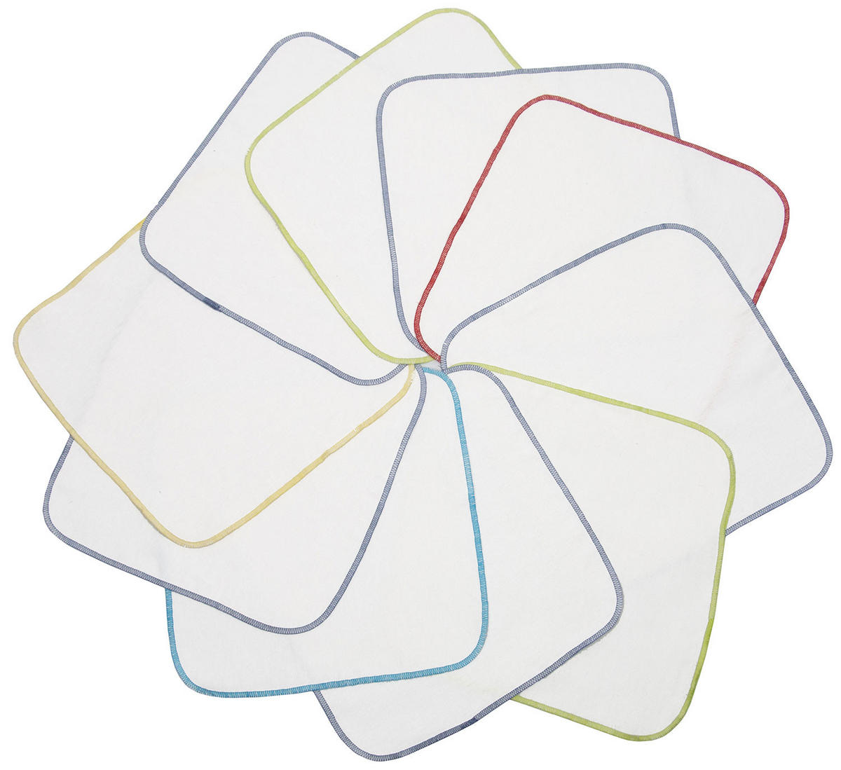 WASCHHANDSCHUH, 10er-Set, 25x25 cm, 100% Baumwolle, Weiß - Weiß, Textil (25/25cm) - Zollner