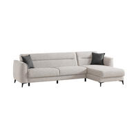 ECKSCHLAFSOFA Acapulco uzun Relax - Langer Schenkel Links - Greige, Holzwerkstoff/Kunststoff (310/180cm)