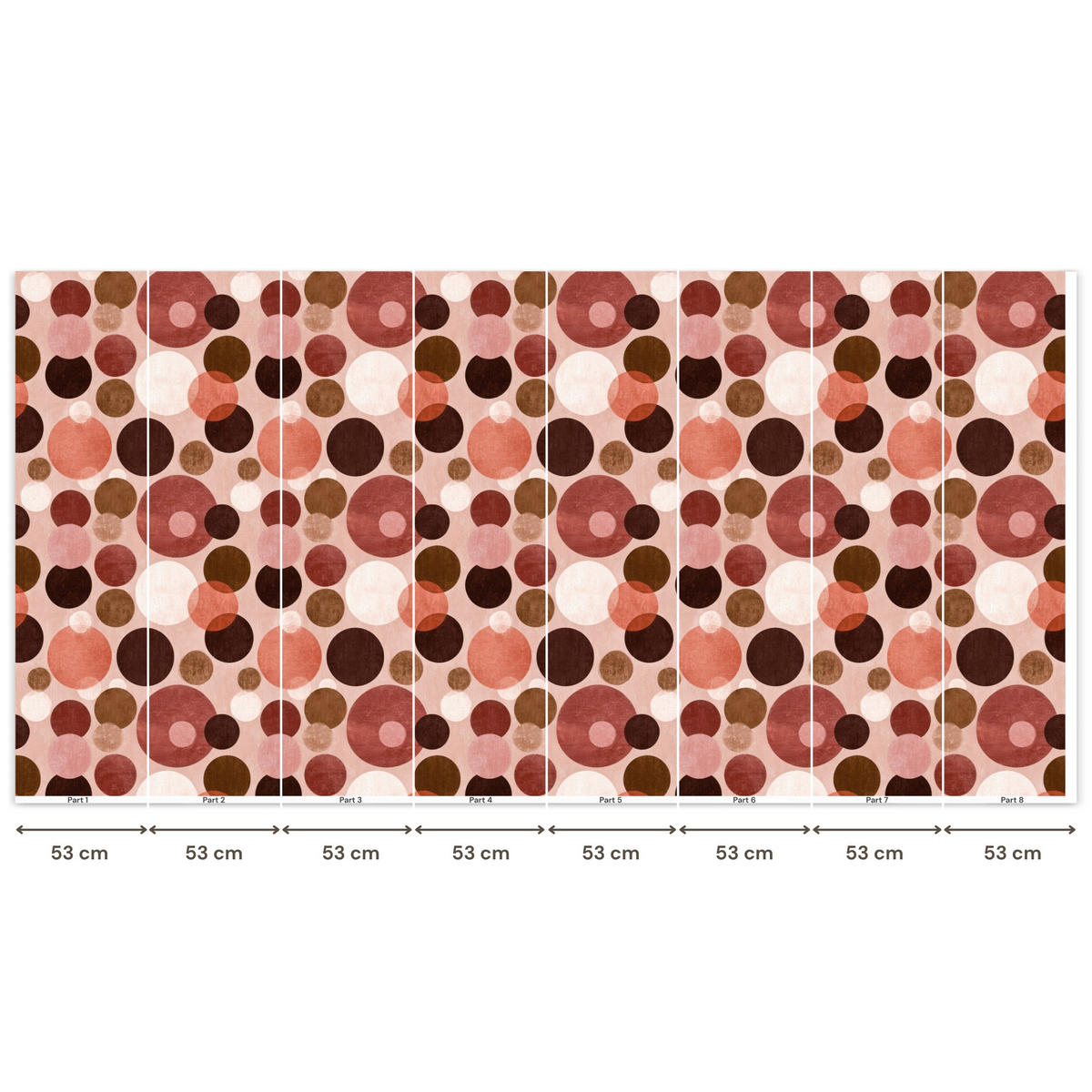 TAPETE - Kreise - Modern - Farbenfroh - 400x200 cm - Multicolor, Papier (400/200cm) - OnlyWow