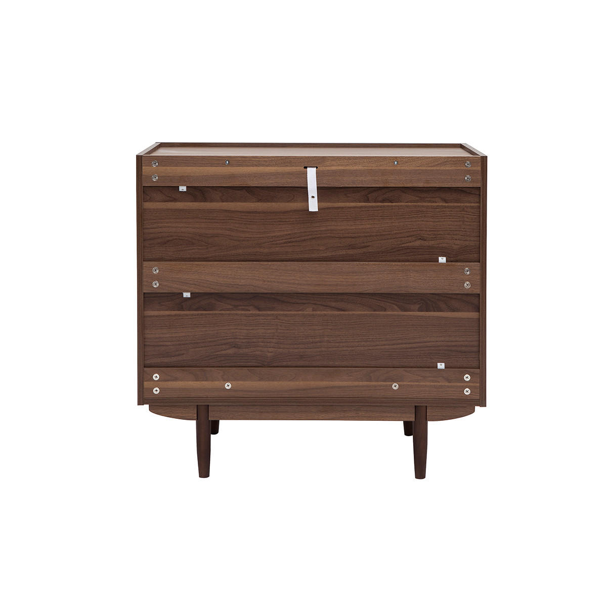 KOMMODE Dunkles Holz 3 Schubladen B80 cm SANAA - Walnussfarben, Holz (41/75.5/80cm) - Miliboo