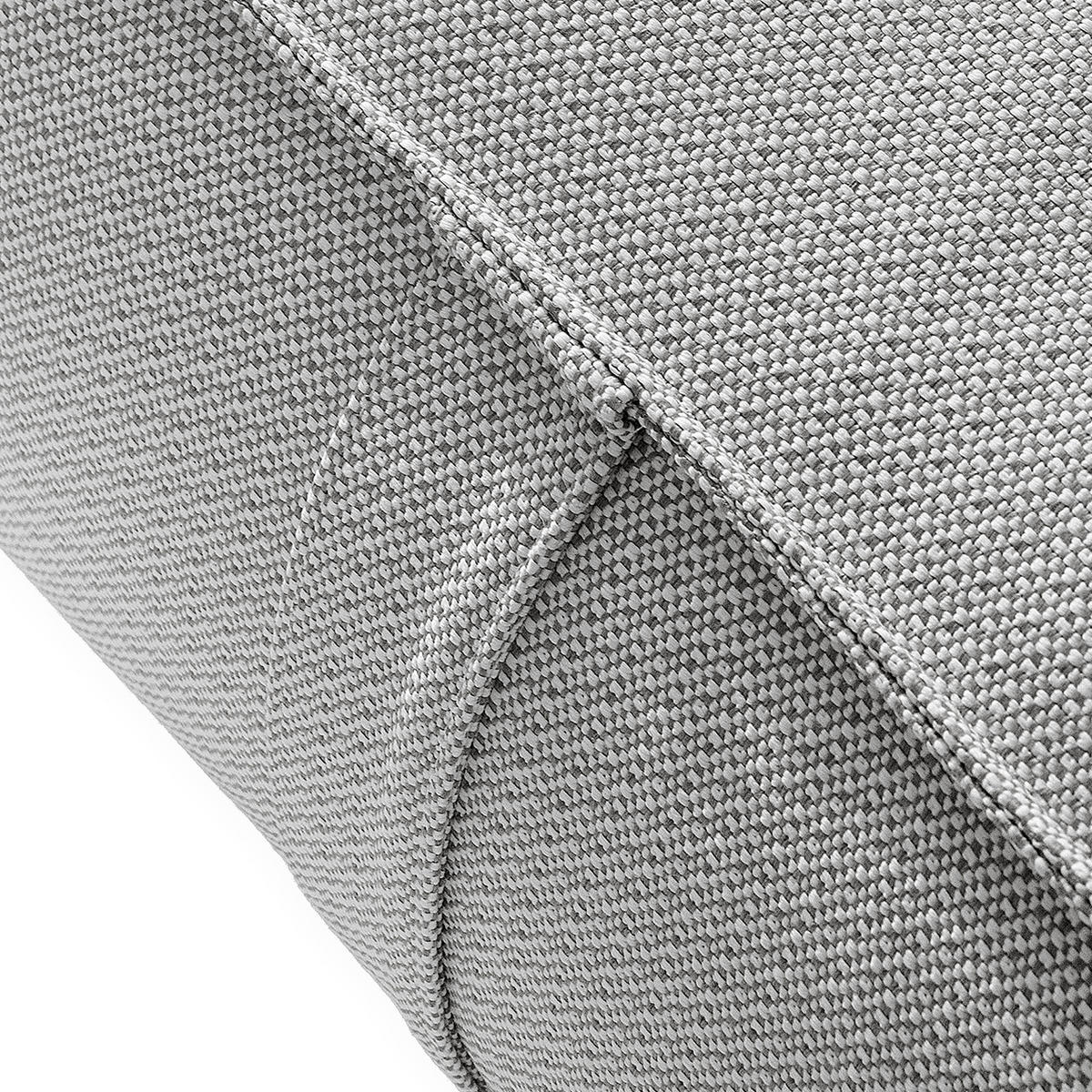 GARTENLOUNGE-HOCKER LOVIA Outdoof Pouf, Dunkelgrau/Weiß - Dunkelgrau, Textil (90/41/75cm) - KONSIMO®