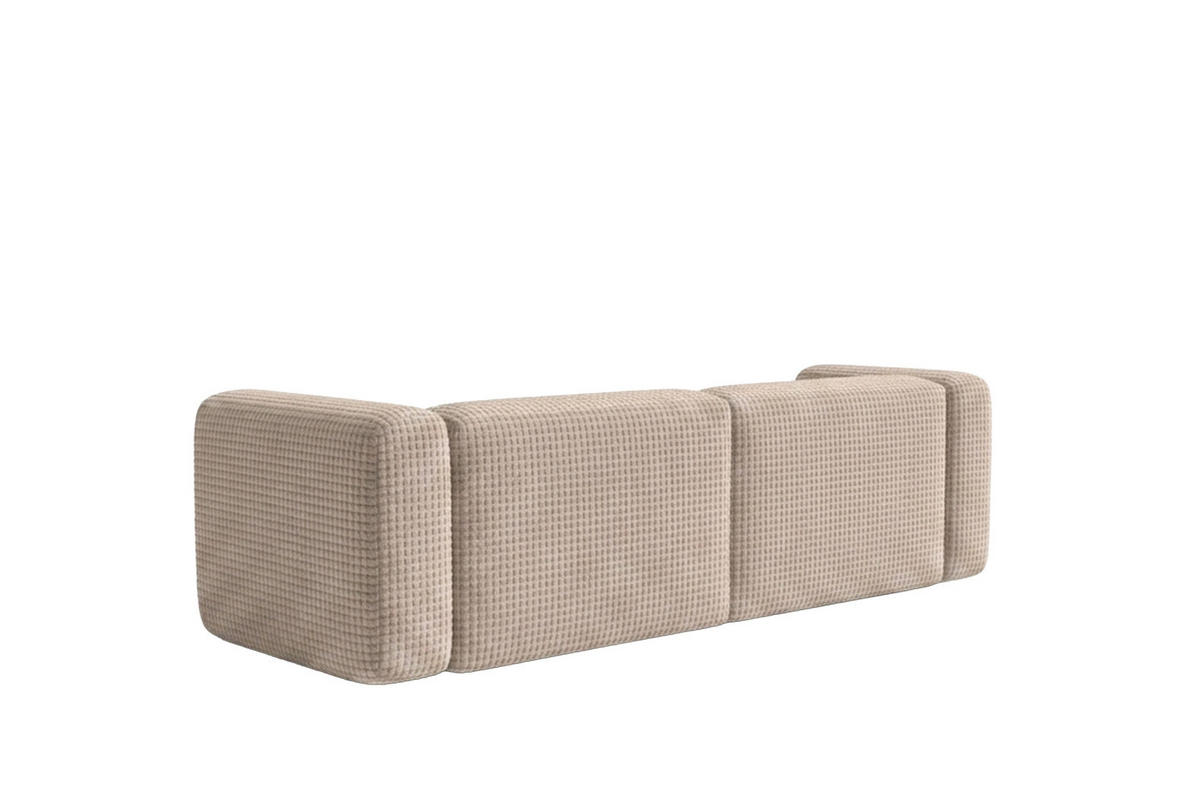 SOFA 2-Sitzer, Chenille-Stoff Cremona, Beige, GRETA - Beige, Holz (228/70/89cm) - Kaiser Möbel