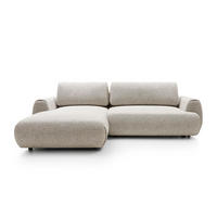 ECKSOFA Morena Hellbeige, mit Schlaffunktion, linke seite - Beige/Schwarz, Holzwerkstoff/Textil (167/270cm) - Bettso