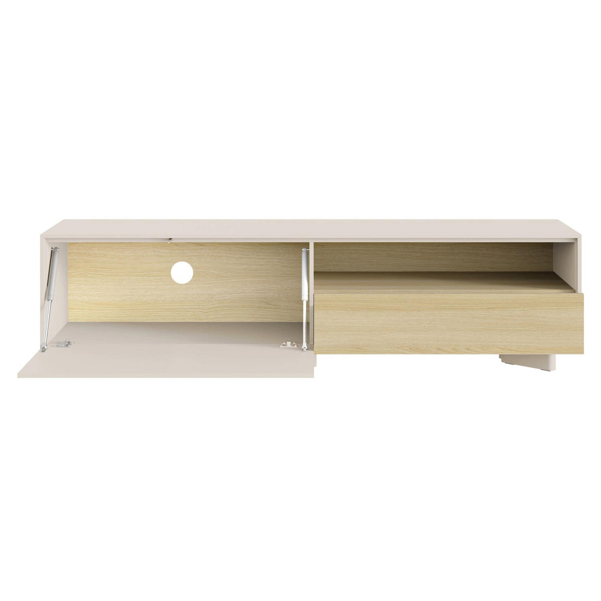 TV stolek Distria Kašmírově šedý 175/46/35 cm - béžová/šedohnědá, kompozitní dřevo (140/46/35cm) - Selsey