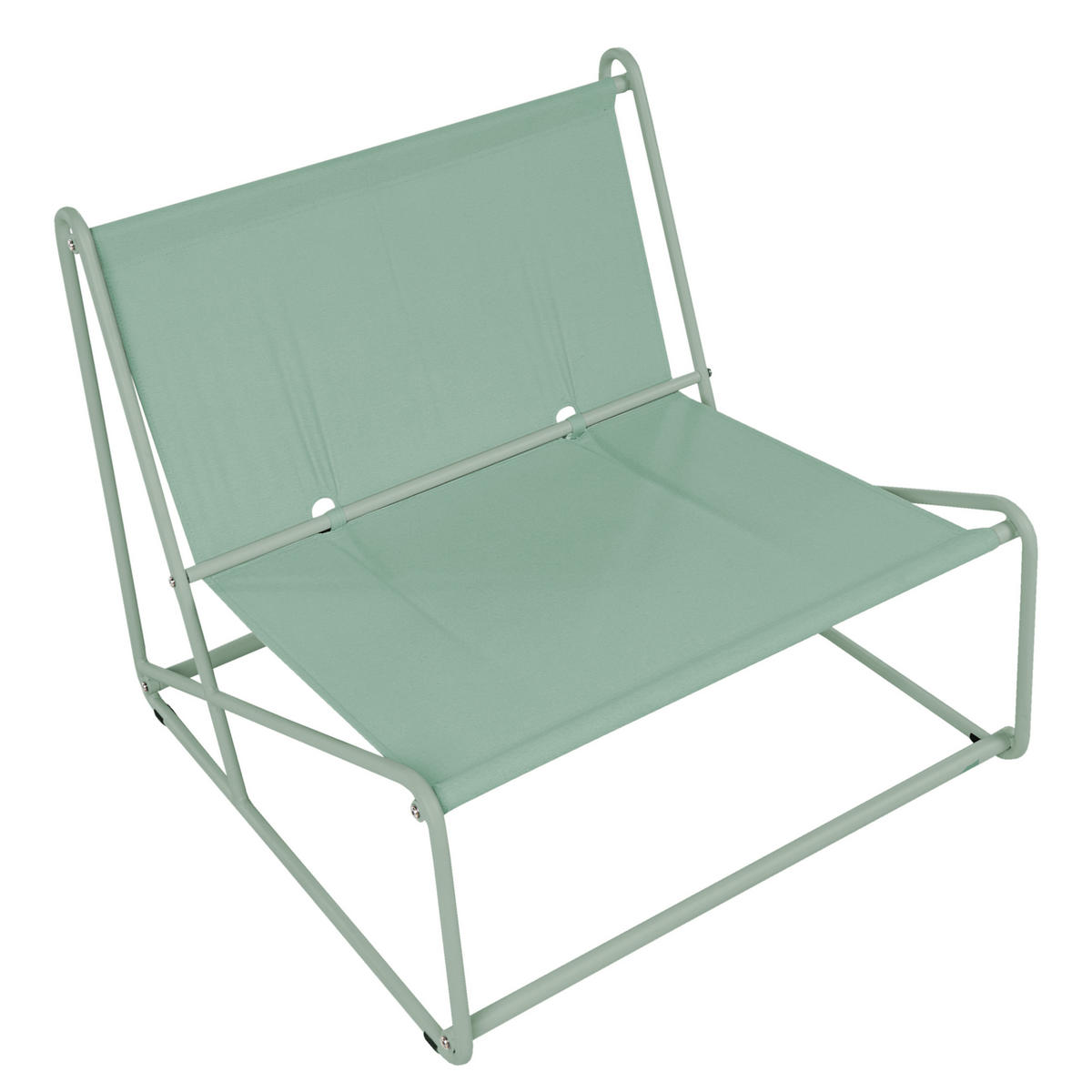 GARTENSTUHL Hellbeige Pico - Beige/Grün, Metall (80/88/88cm) - Beliani