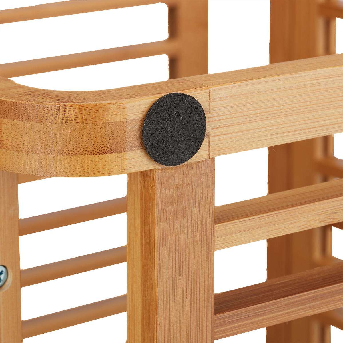 BAMBUSOVÁ police - světle hnědá, dřevo (33/33/33cm) - Relaxdays