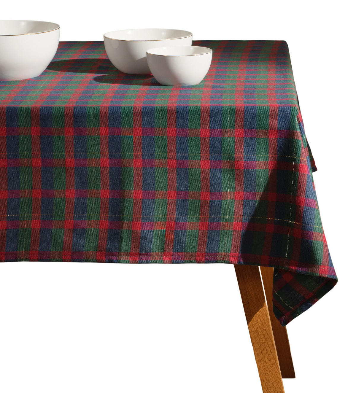 TISCHDECKE Maglamo - Dunkelgrün, Textil (220/150/1cm) - home&you
