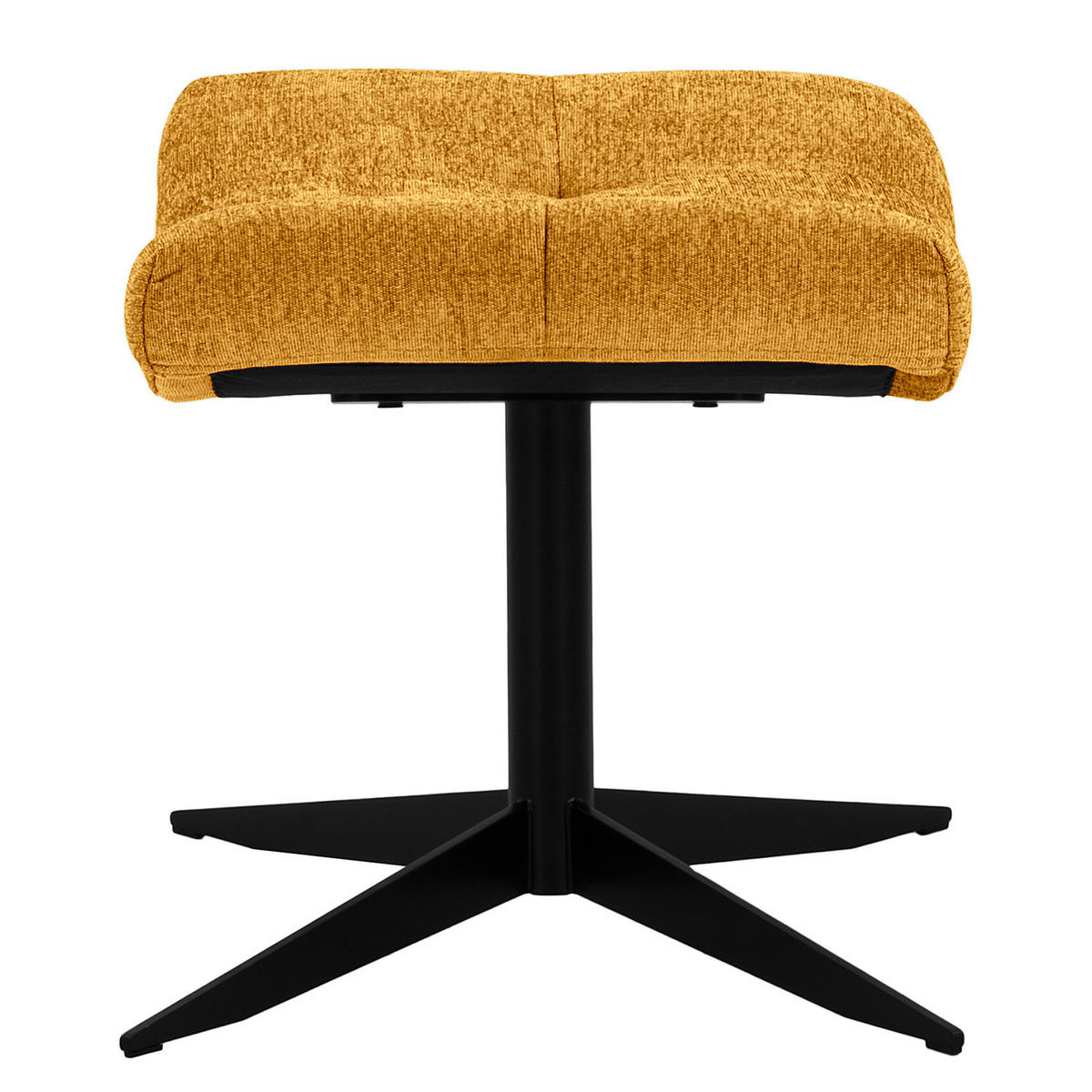 POLSTERHOCKER - Gelb/Schwarz, Textil/Metall (67/47/50cm) - home24