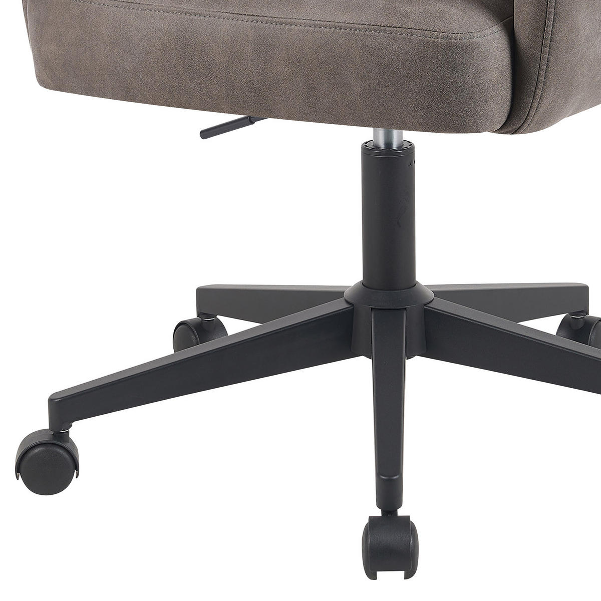 BÜROSTUHL Mika-Riko - Taupe/Schwarz, Textil/Metall (59/91/66cm) - DUBI Möbel
