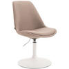 DREHSTUHL Stoff taupe - Taupe/Weiß, Textil/Metall (48/76/57cm) - CLP