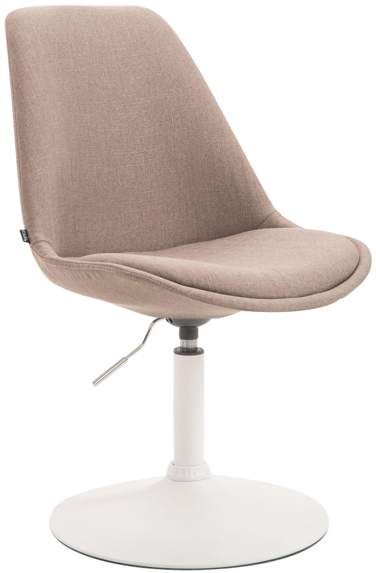 DREHSTUHL Stoff taupe - Taupe/Weiß, Textil/Metall (48/76/57cm) - CLP