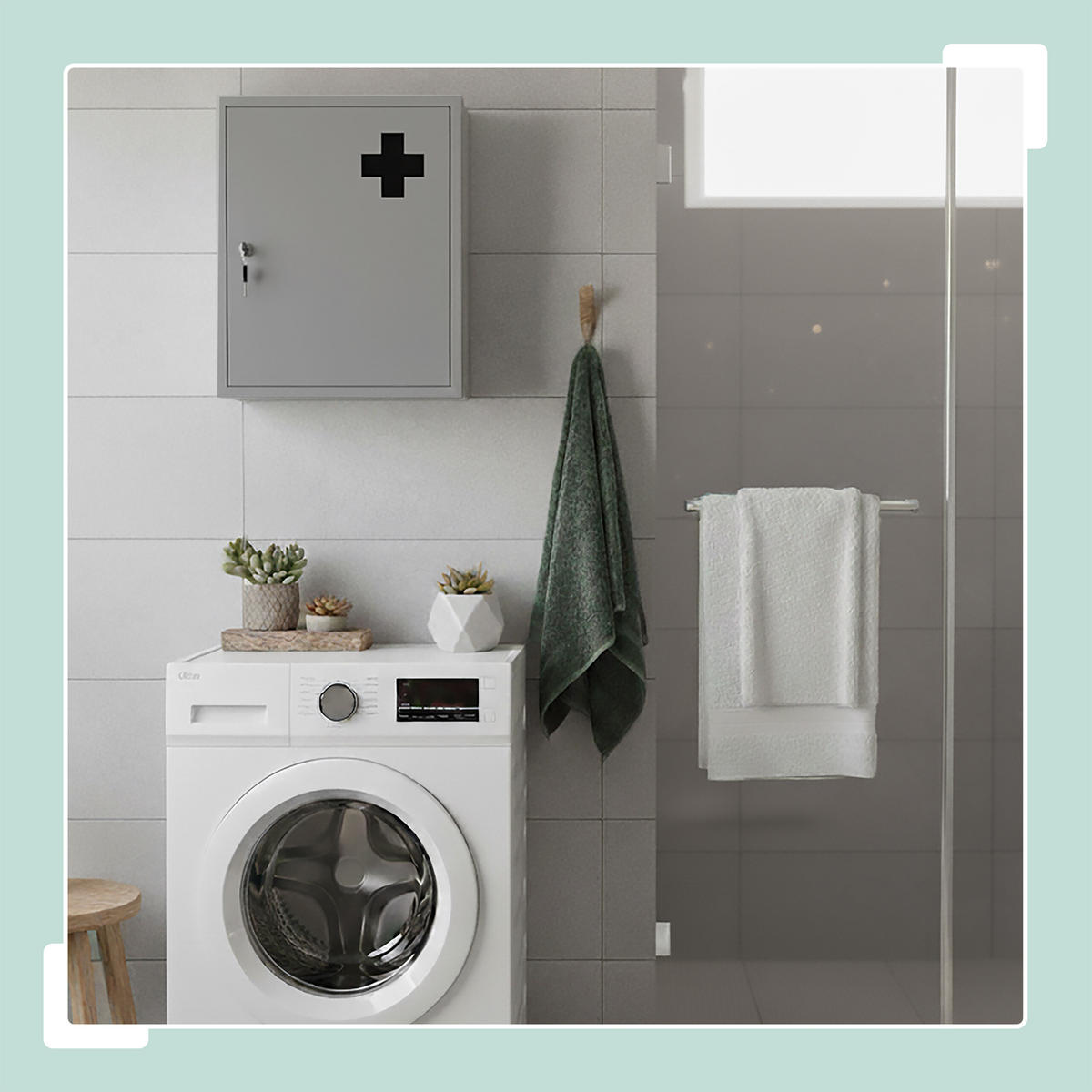 MEDIZINSCHRANK - Weiß, Metall (35.5/43/8cm) - Relaxdays