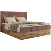 BOXBETT WOOD CLASSIC 160/200 - Rosa Cord - H3 - Rosa, Textil (160/200cm) - MKS