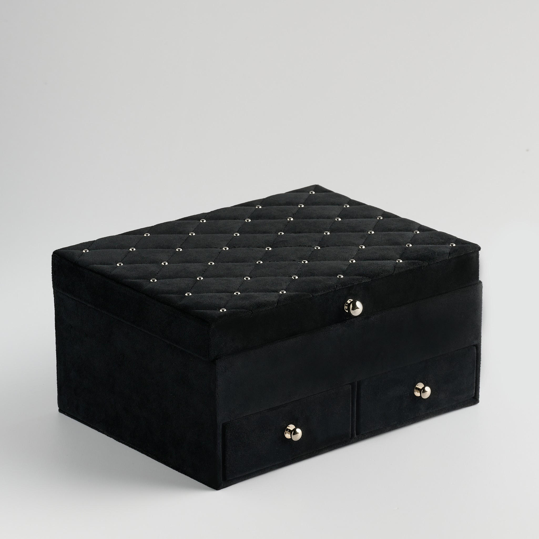SCHMUCKKÄSTCHEN Vazante - Schwarz, Textil (25/13/19.5cm) - home&you