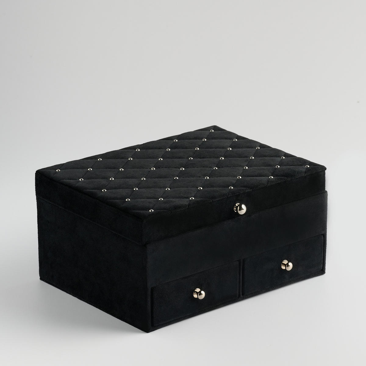 SCHMUCKKÄSTCHEN Vazante - Schwarz, Textil (25/13/19.5cm) - home&you